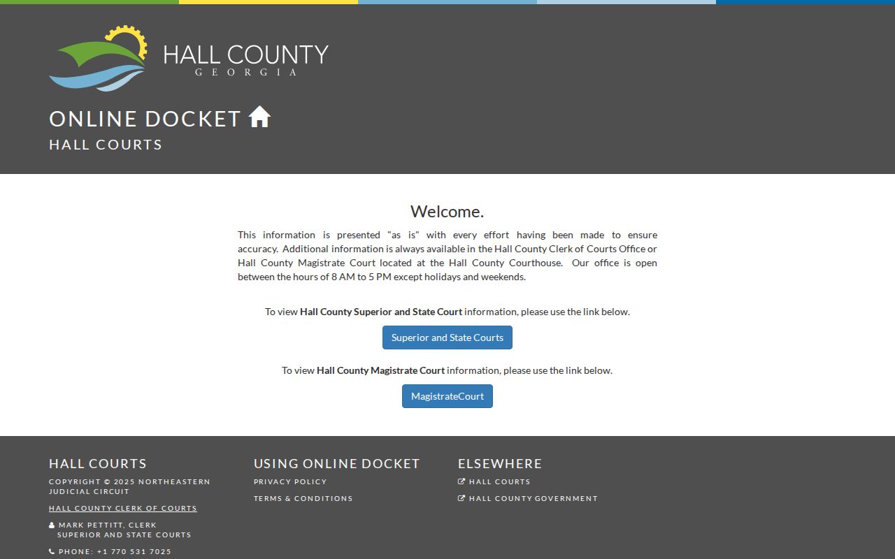 Hall County people search court docket routing choices